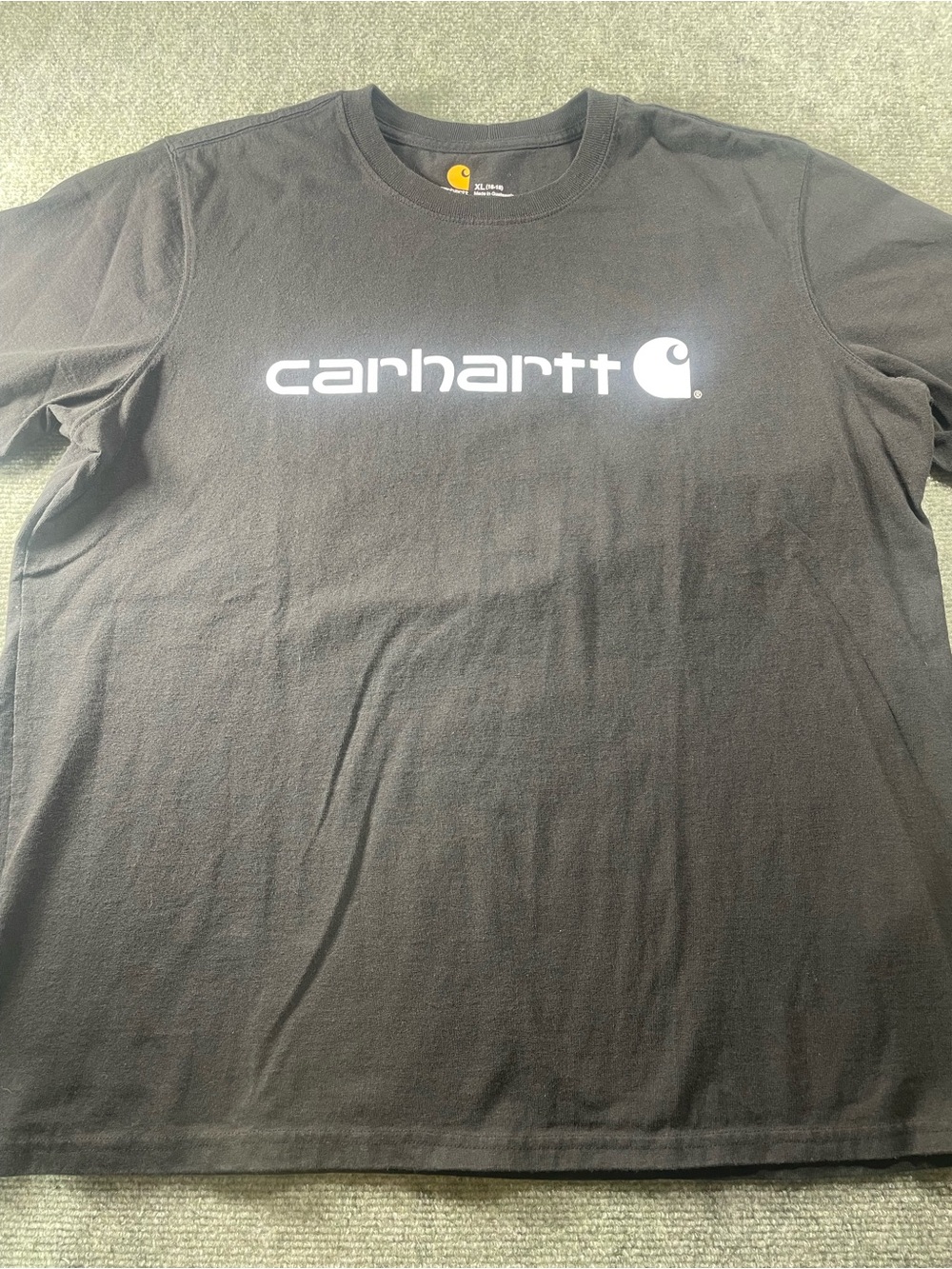 Carhartt Black Short-Sleeve Logo Tee with White Print